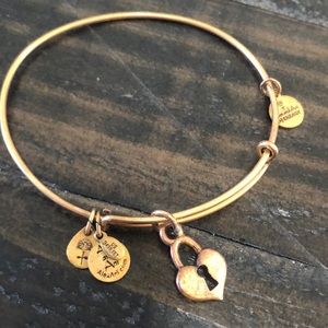 Alex and ani heart locket bracelet